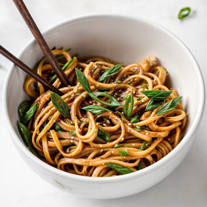 Peanut butter noodles με λαχανικά